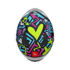 Casco MT Braker Sv Crazy Teddy Brillo