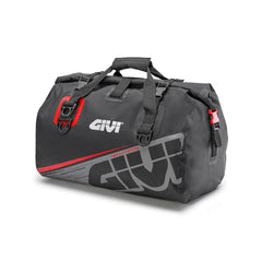 Maleta Cilindrica Givi Gris Rojo Impermeable 40 Lts