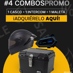 1 Casco ICH 501 + 1 Intercomunicador DFR 10S PRO + 1 Maletero DR1 45 Lt