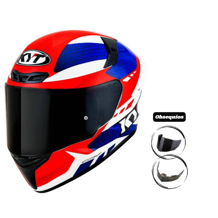 Casco KYT TT-Course Gear Blue/Red