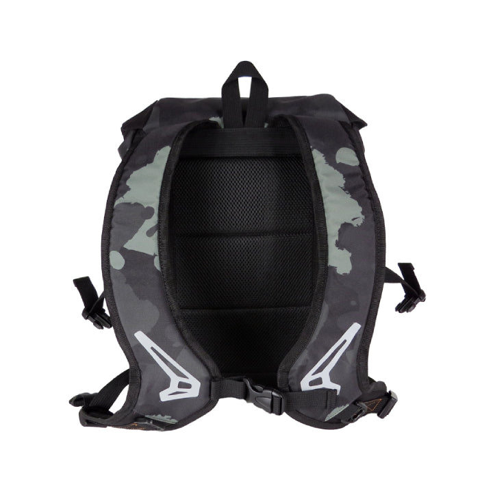 Morral Pigmalion Portacasco Impermeable Para Moto Camo Verde