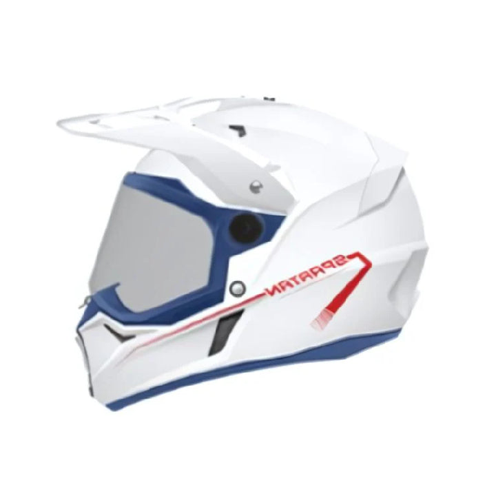 Casco Spartan MX803 Wolf DS Blanco Brillante