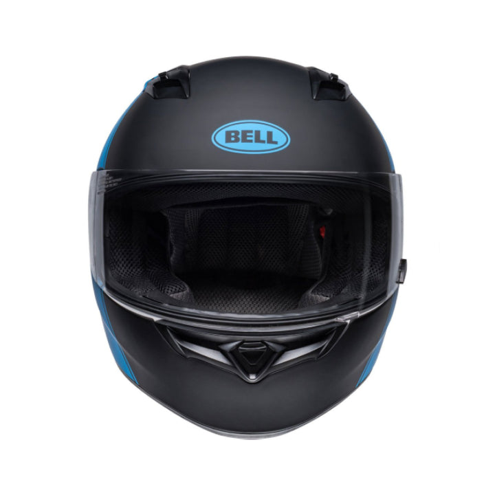 Casco Bell Qualifier Ascent Mat Negro Azul Claro