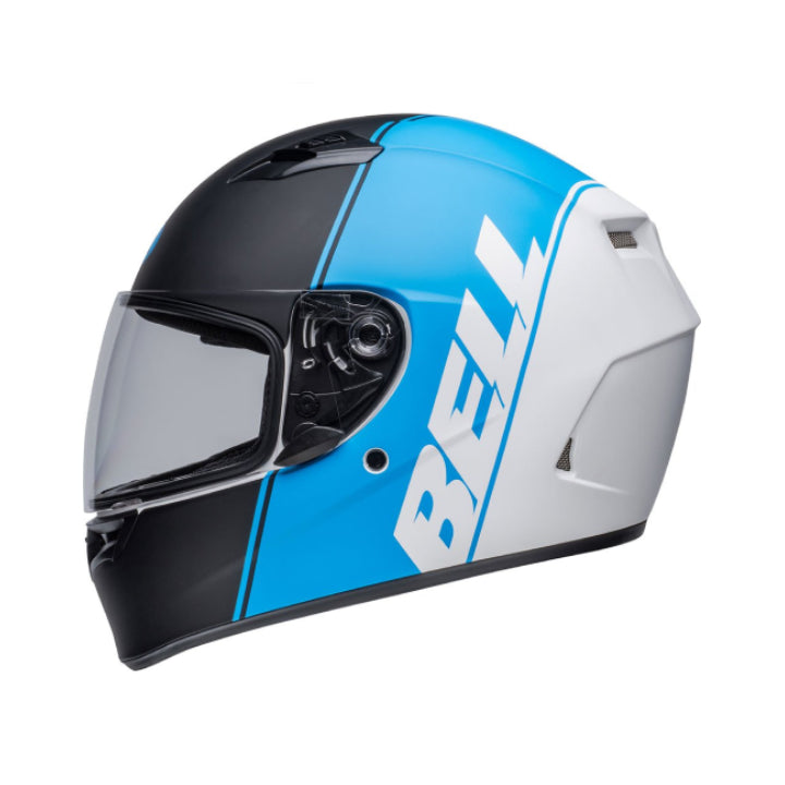 Casco Bell Qualifier Ascent Mat Negro Azul Claro