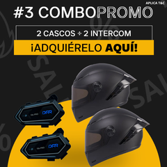 2 Cascos ICH 501 + 2 Intercomunicador DFR 10S PRO